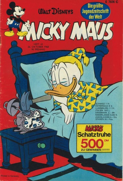 Micky Maus 1968/ 43 (Z1-2), Ehapa