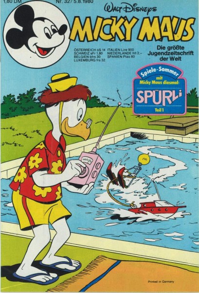 Micky Maus 1980/ 32 (Z1), Ehapa