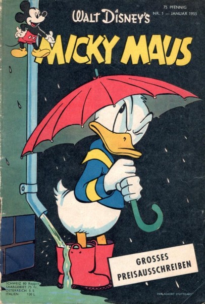 Micky Maus 1955/ 1 (Z2), Ehapa