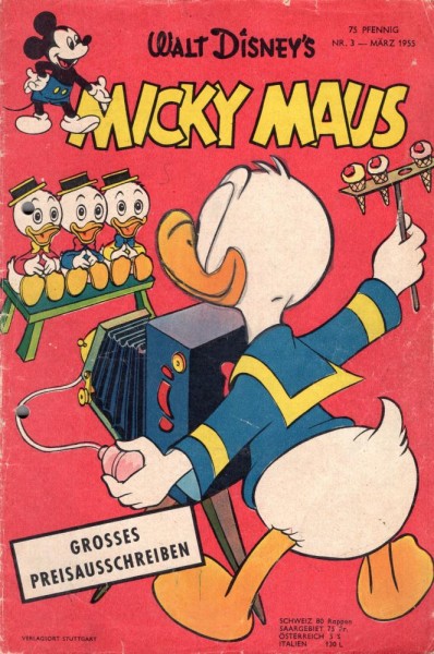 Micky Maus 1955/ 3 (Z2, gel.), Ehapa